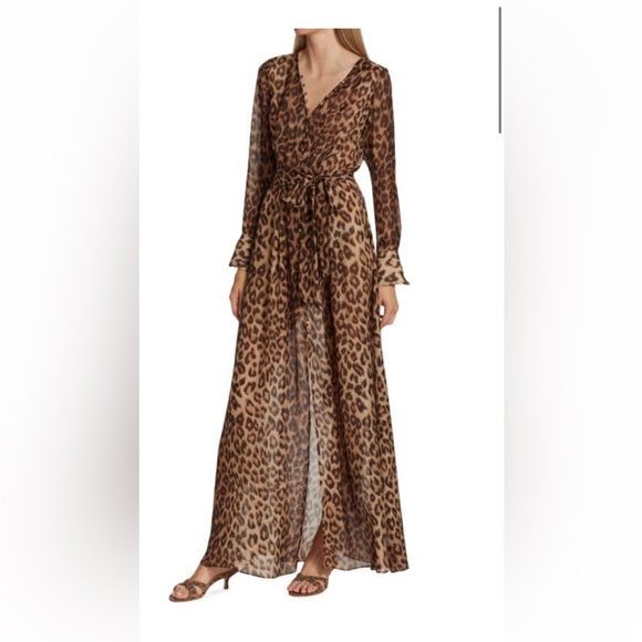 NWT L’AGENCE Callum Belted Leopard Dress - Picture 1 of 4